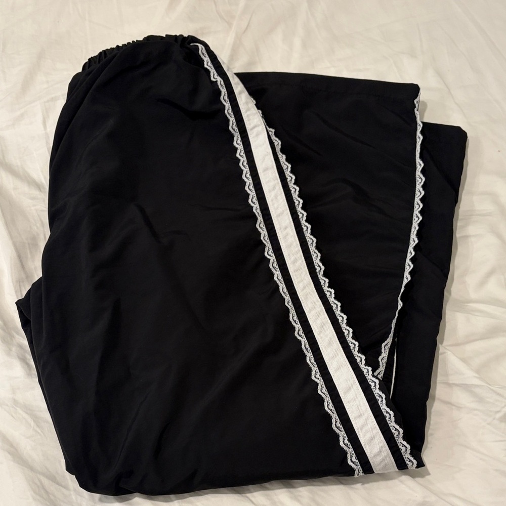 No Boundaries Black Lounge Pants with White Label Accent